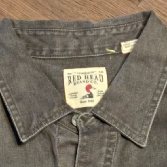 RedHead Men's Casual Gray Button Down Shirt XL - Picture 4 of 6